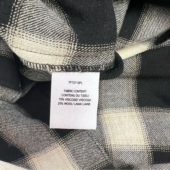 Derek Lam10 Crosby Black Plaid Cascade Blouse Size 6 (S) - Picture 12 of 15